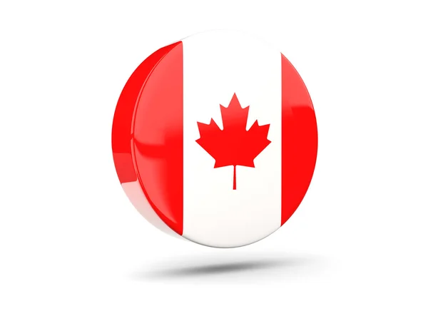 Round icon with flag of canada — Stock Photo, Image