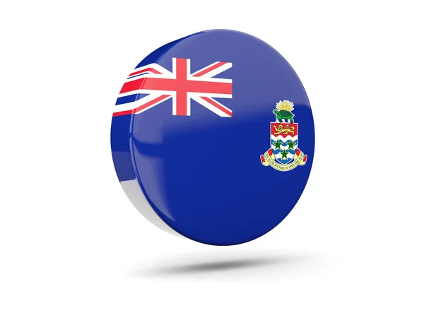 Runda ikonen med flagga cayman islands — Stockfoto