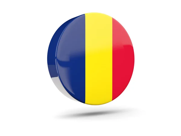 Kerek ikon-val Csád zászlaja — Stock Fotó