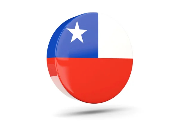 Kerek ikon chile zászlaja — Stock Fotó
