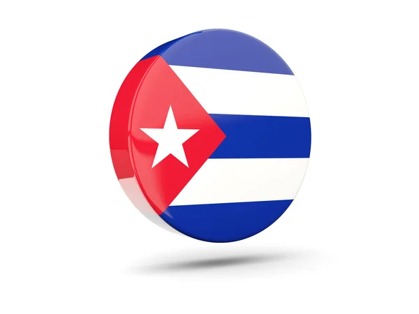 Ronde pictogram met de vlag van cuba — Stockfoto