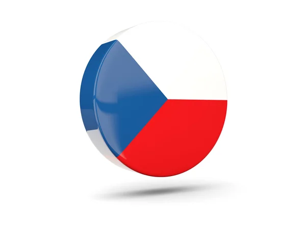 Icono redondo con bandera de la República Checa —  Fotos de Stock