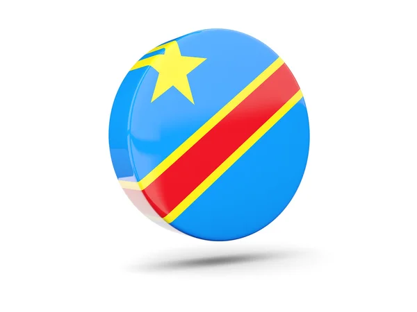 Round icon with flag of democratic republic of the congo — Stock Photo, Image