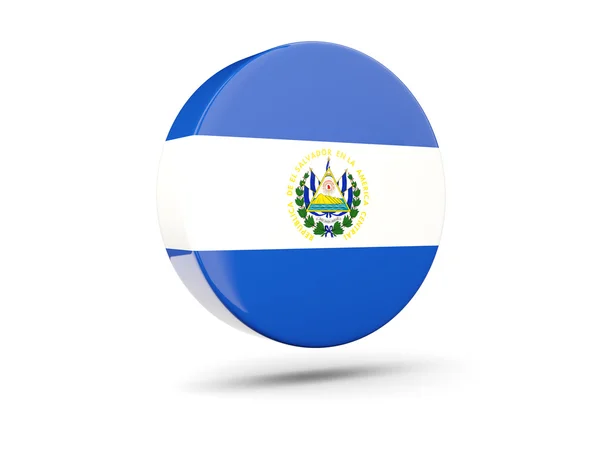 Круглая икона с флагом Сальвадора — стоковое фото