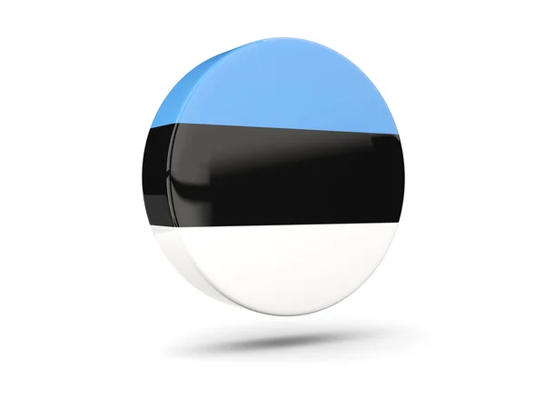 Round icon with flag of estonia — Stock Photo, Image