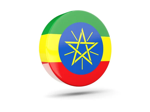 Round icon with flag of ethiopia — Stock Photo, Image