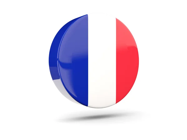 Round icon with flag of france — Stock Photo, Image