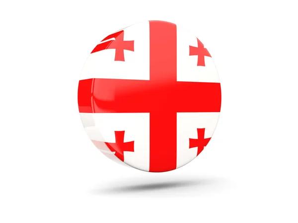 Кругла ікона з прапором Грузії — стокове фото