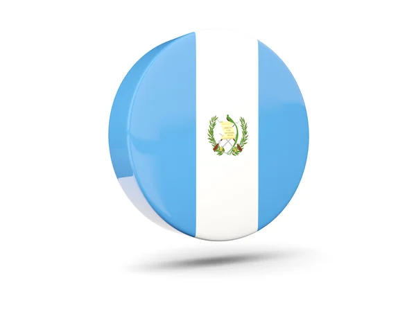 Runde Ikone mit Flagge von Guatemala — Stockfoto
