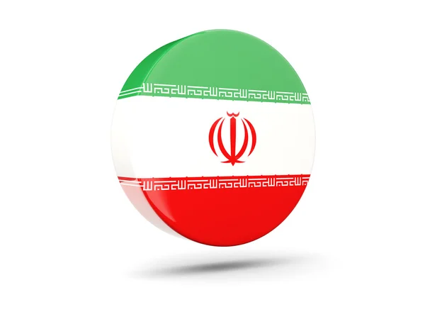 Ronde pictogram met de vlag van iran — Stockfoto