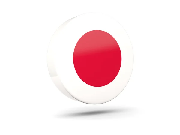 Round icon with flag of japan — Stock Photo, Image