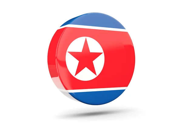 Round icon with flag of korea north — Stock Photo, Image