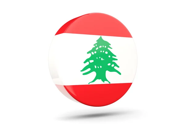 Round icon with flag of lebanon — Stock Photo, Image