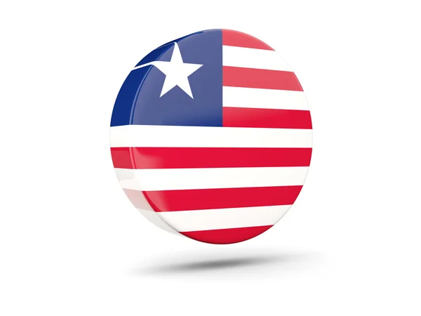 Round icon with flag of liberia — Stock Photo, Image