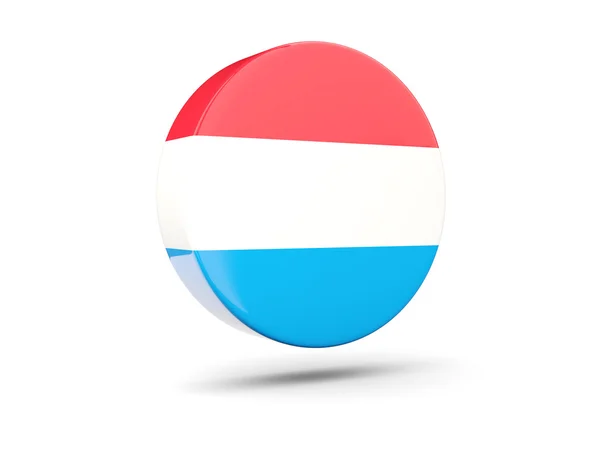 Round icon with flag of luxembourg — Stock Photo, Image