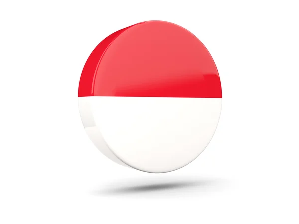 Round icon with flag of monaco — Stock Photo, Image