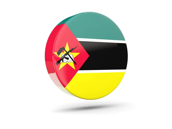 Round icon with flag of mozambique — Stock Photo, Image