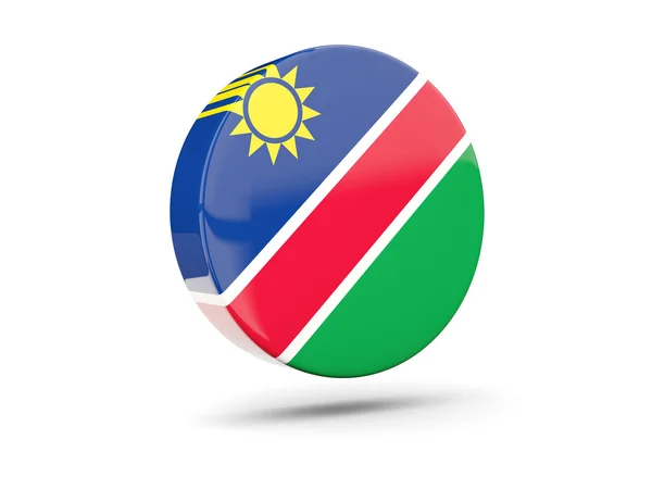 Ronde pictogram met de vlag van Namibië — Stockfoto