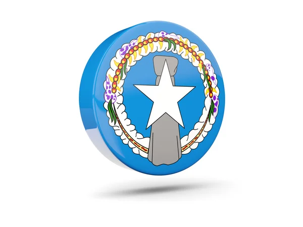 Round icon with flag of northern mariana islands — Stock Photo, Image