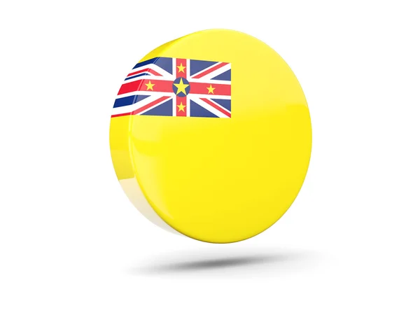 Round icon with flag of niue — Stock Photo, Image