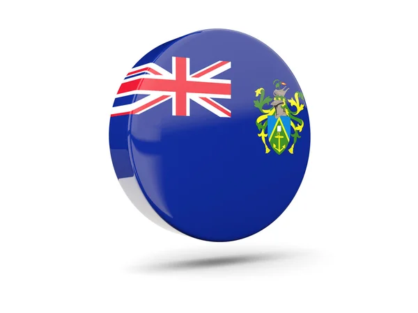 ピトケアン諸島の旗が付いた円形アイコン — ストック写真