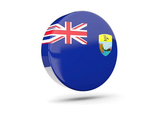Okrągła ikona z Flaga Wyspy Świętej Heleny — Stockfoto