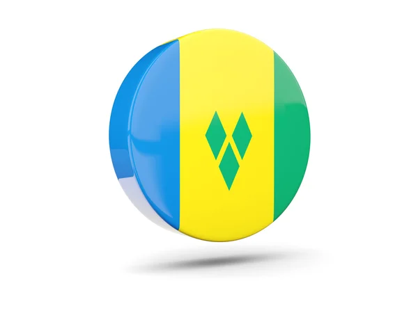 Round icon with flag of saint vincent and the grenadines — Stock Photo, Image