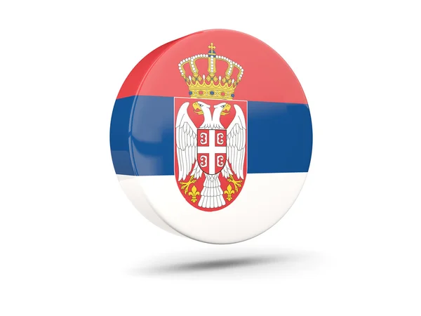 Round icon with flag of serbia — Stock Photo, Image