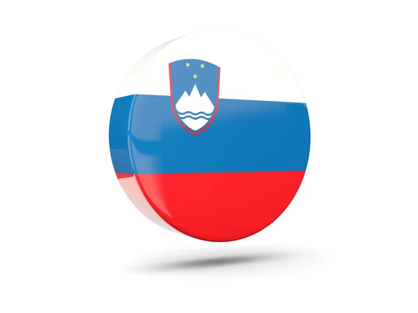 Icône ronde avec drapeau de la slovenia — Photo