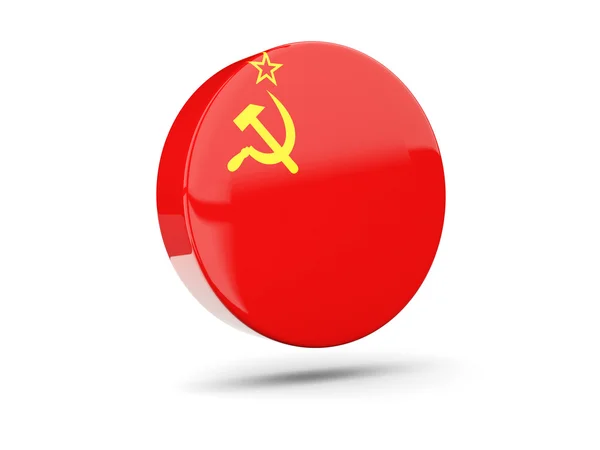 Rundes Symbol mit Flagge von ussr — Stockfoto