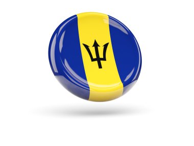 Barbados bayrağı. Yuvarlak simge