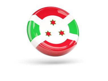 Burundi bayrağı. Yuvarlak simge