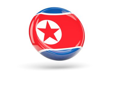 Kuzey Kore bayrak. Yuvarlak simge
