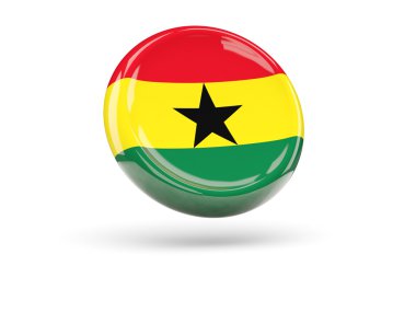 Gana bayrağı. Yuvarlak simge