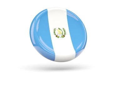 Guatemala bayrağı. Yuvarlak simge