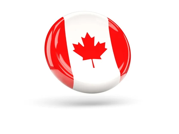 Vlag van canada. Ronde pictogram — Stockfoto