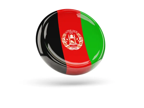 Vlag van afghanistan. Ronde pictogram — Stockfoto