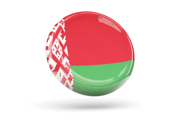 Прапор Білорусі. Кругла піктограма — стокове фото