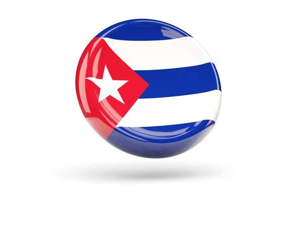 Vlag van cuba. Ronde pictogram — Stockfoto