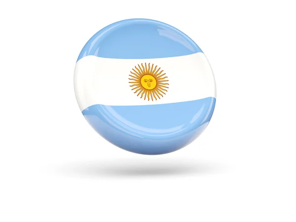 Bandera de Argentina. Icono redondo —  Fotos de Stock