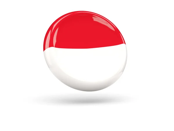 Flag of indonesia. Round icon — Stock Photo, Image