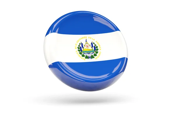Флаг Сальвадора. Круглый значок — стоковое фото