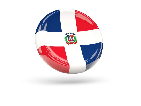 Flag of dominican republic. Round icon — Stock Photo, Image