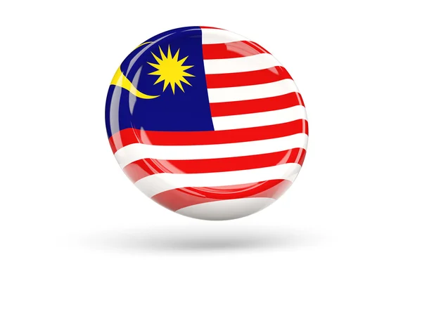 Flaga Malezji. Okrągła ikona — Zdjęcie stockowe