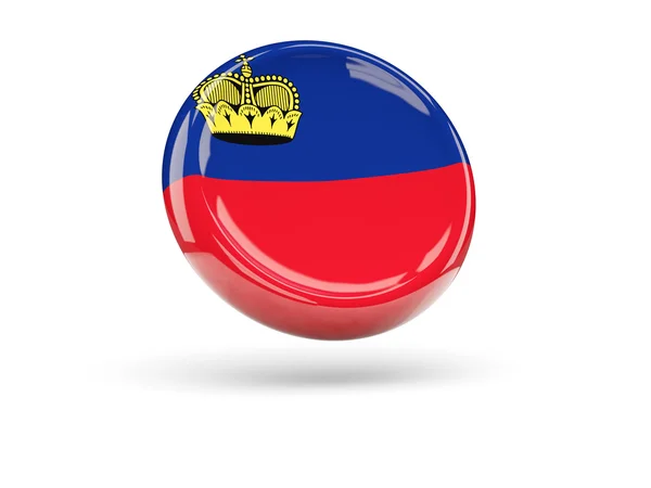 Bandera de Liechtenstein. Icono redondo —  Fotos de Stock