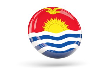 Kiribati Cumhuriyeti bayrağı. Yuvarlak simge