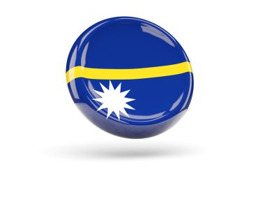 Nauru Cumhuriyeti bayrağı. Yuvarlak simge