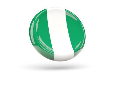 Nijerya bayrağı. Yuvarlak simge