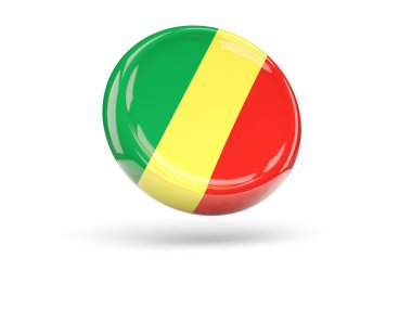 Kongo Cumhuriyeti bayrağı. Yuvarlak simge
