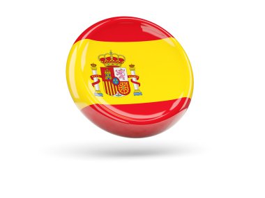 İspanya bayrağı. Yuvarlak simge